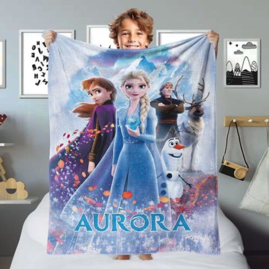 Discover Personalized Princess Movie Blanket, Characters Blanket, Cartoon Movie Blanket