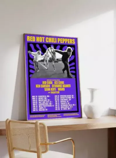Discover Red Hot Chili Peppers 2024 ‘Unlimited Love’ US Tour Poster