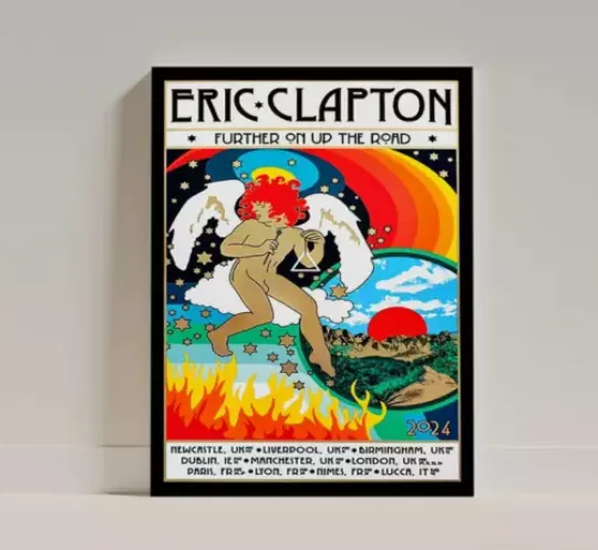 Discover Eric Clapton EU 2024 Tour Poster