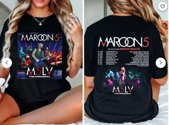 Discover Maroon 5 2024 Tour Double Sided Shirt