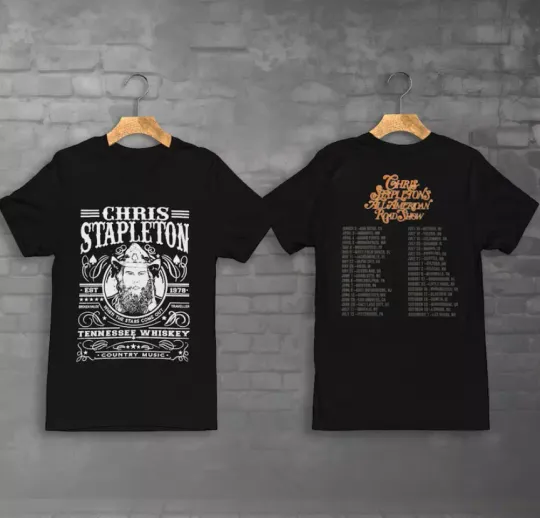 Discover Chris Stapleton All American Road Show Tour 2024 Double Sided Shirt