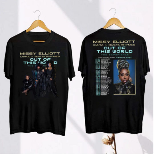 Discover 2024 Tour Missy Elliott x Ciara & Busta T-Shirt, Out of This World 2024 Tour Shirt