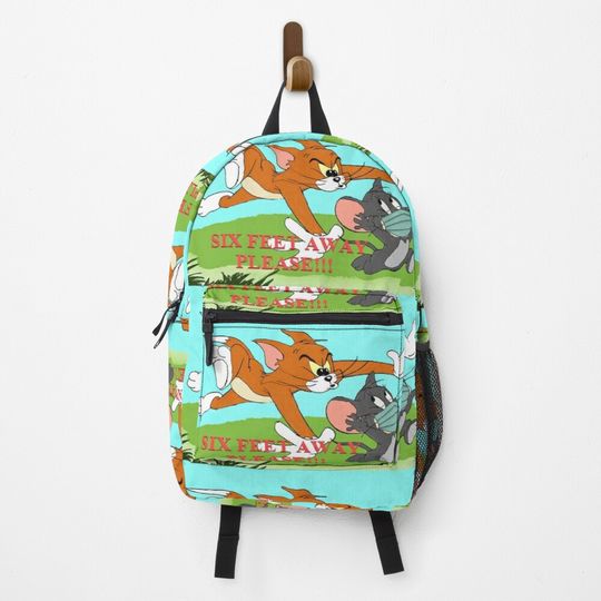 Discover No cat and mouse game wear your mask Backpack