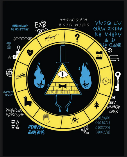 Discover Gravity Falls - Bill Cipher Zodiac Premium Matte Vertical Poster