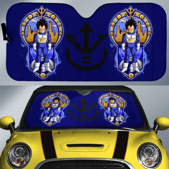 Discover Vegeta Car Sunshade Dragon Ball Car Interior Accessories
