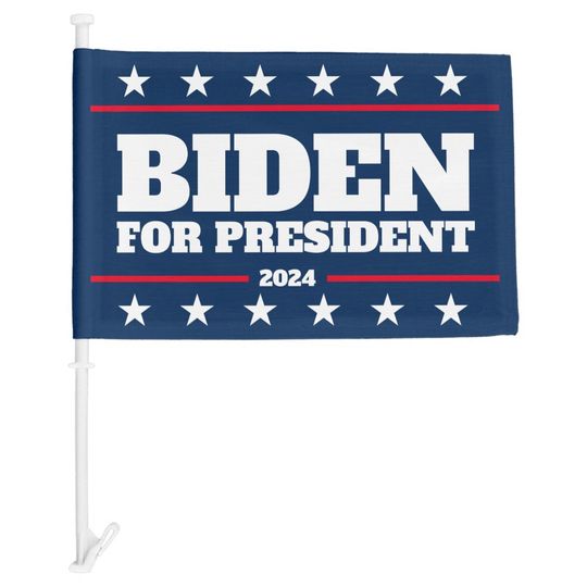 Discover Joe Biden for president 2024 election democrat Car Flag
