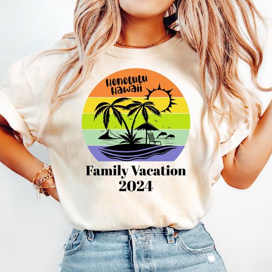 Discover Hawaii Summer Shirt, Hawaii Beach Trip Shirts, Family Trip 2024 T-Shirt