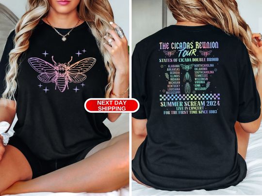 Discover The Cicadas Reunion Tour Shirt, Summer Scream 2024 Tee, Festival Concert