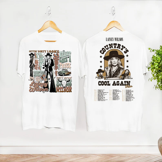 Discover Lainey Wilson Country's Tour 2024 T-Shirt Cotton Unisex For Fans