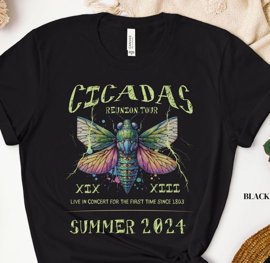 Discover Cicada Reunion Summer 2024 Shirt, Nature Lover Gift, Insect Lover Clothing