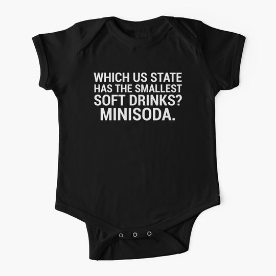Discover Funny Soft Drinks Minnesota Pun Baby Onesies