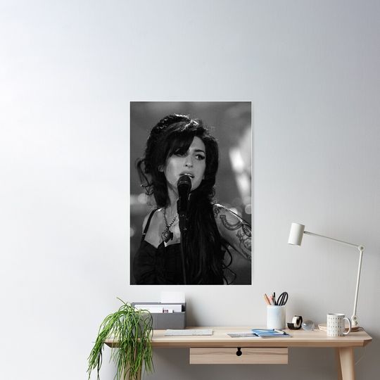 Discover Black And White Amy Poster Art Poster