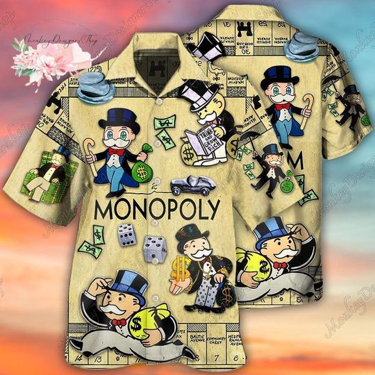 Discover Monopoly Hawaiian Shirt,  Monopoly Game Halloween Hawaiians