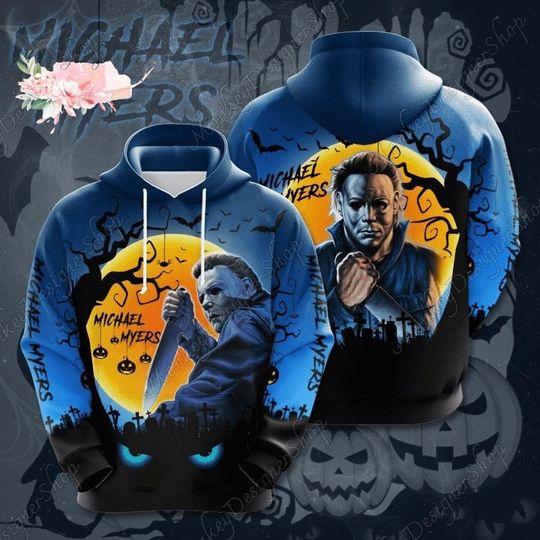 Discover Michael Myers 3D Hoodie, Halloween Movie 3D Hoodie