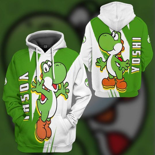 Discover Happy Yoshi  Full Over Print 3D Hoodie