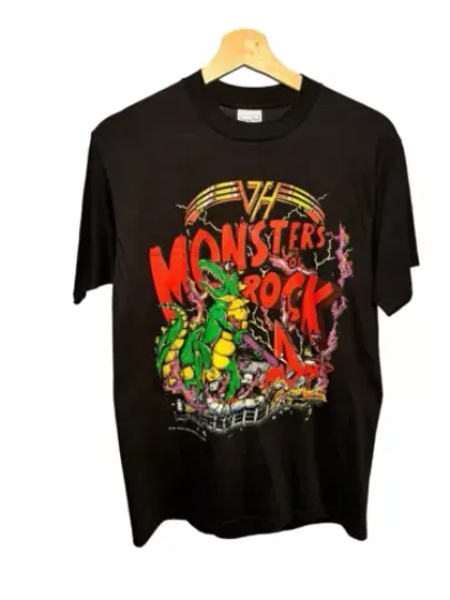 Discover Vintage van Monsters Of Rock Concert T-Shirt  1988 Size Large Black Band