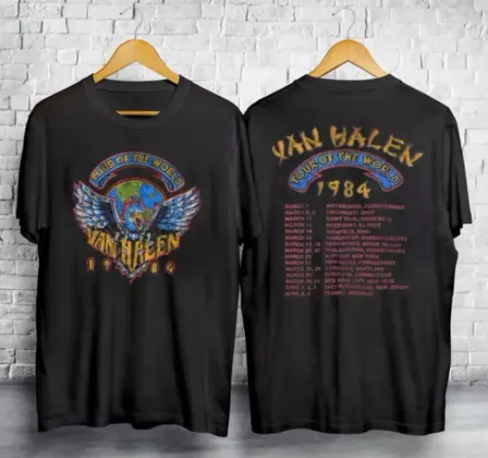Discover Sale!! Vintage 1984 van World Tour Monsters of Rock Shirt