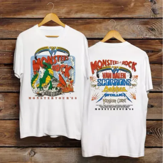 Discover Tour Rock Monsters T-Shirt 1988 Shirt Vintage Concert Halen Van