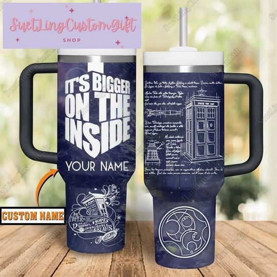 Discover Personalized Doctor Who It's Bigger On The Inside Tumbler, Doctor Who Tumbler 40Oz