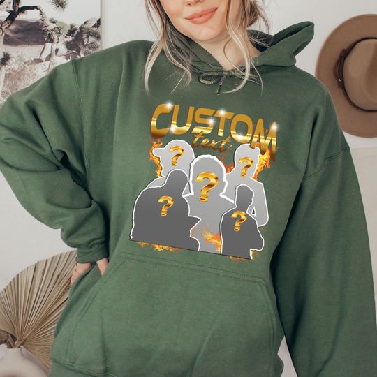 Discover Custom Vintage Bootleg Hoodie - Personalized Gift for Anyone