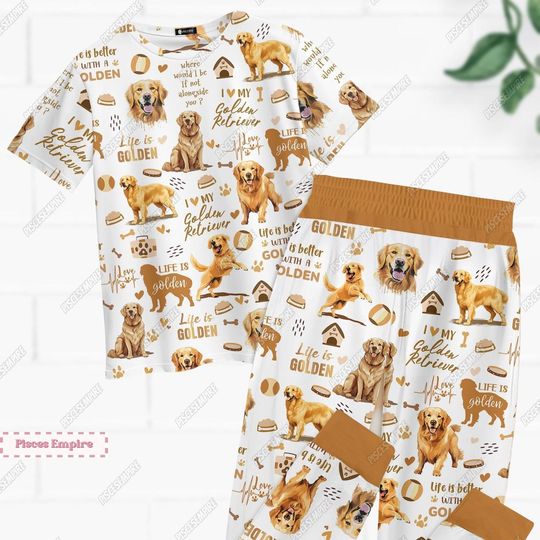 Discover Golden Retriever Pajama Set for Dog Lovers