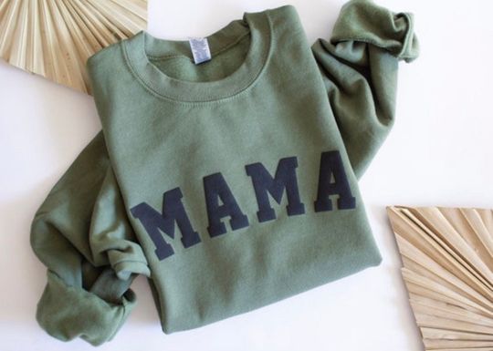 Discover Mama sweatshirt, mom gift, green mama sweatshirt