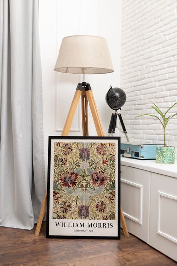 Discover William Morris Wall Art Printtable Canvas - Honeysuckle Museum Exhibition Art Posters