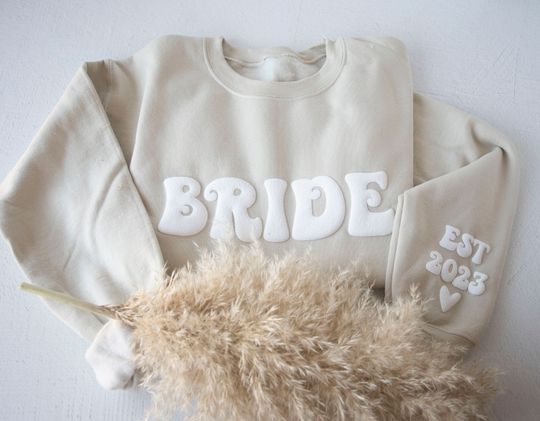 Discover Embossed Bride Sweatshirt, Crewneck Bride Sweatshirt