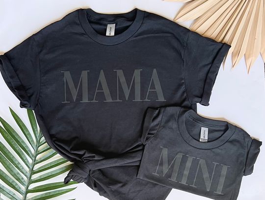 Discover Mama and mini shirts, matching mama and me Embossed T Shirt