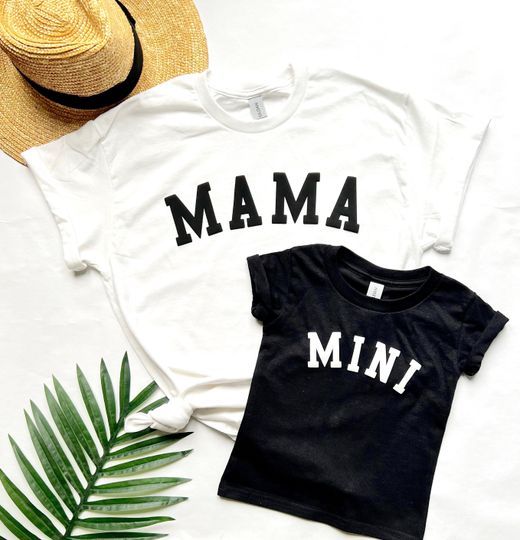 Discover Mama and mini shirts, matching mama and me Embossed T Shirt