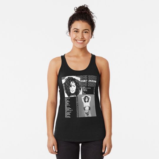 Discover Vintage Janet Jackson Shirt, Janet Jackson Tour 2024 Shirt Racerback Tank Top