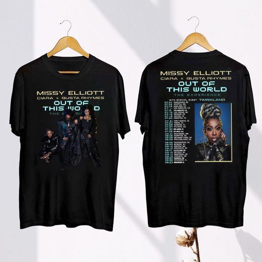 Discover 2024 Tour Missy Elliott x Ciara & Busta T-Shirt, Out of This World 2024 Tour Shirt