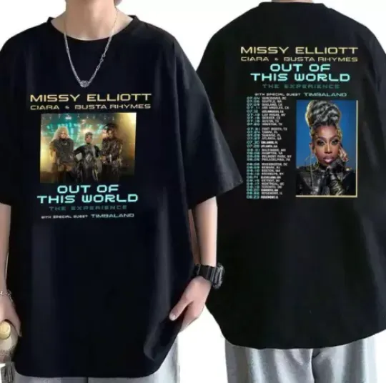 Discover Missy Elliott 2024 Tour x Ciara   Busta Shirt  Out of This World 2024 Tour Shirt