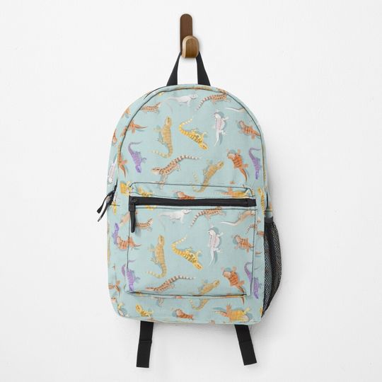 Discover Bearded Dragon Blue Scatter Pattern Backpack