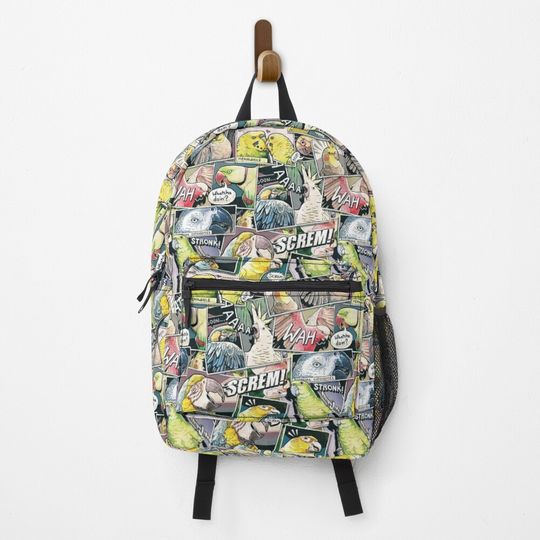 Discover Parrots Comic Style Backpack
