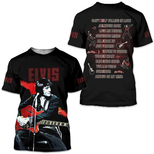 Discover Elvis Presley Tour 3D T-Shirt - Elvis Presley 3D T-Shirt