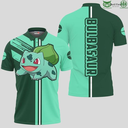 Discover Bulbasaur Polo Shirts, PKM Anime Polo T-Shirt