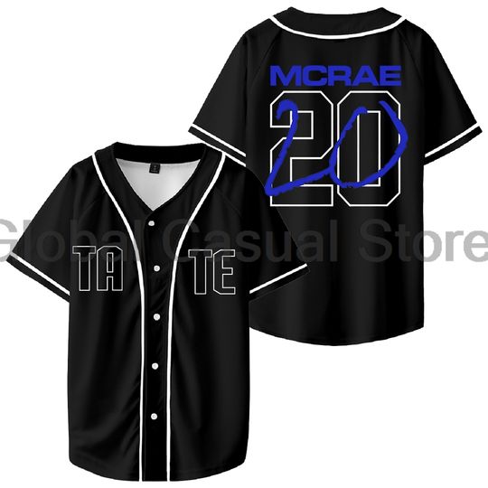 Discover Tate McRae 20 Merch Baseball Jersey Think Later Tour 2024  Shirt