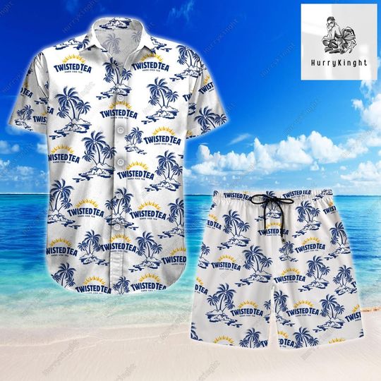 Discover Twisted Tea Button Shirt And Shorts, Twisted Tea Hawaiian Shirt