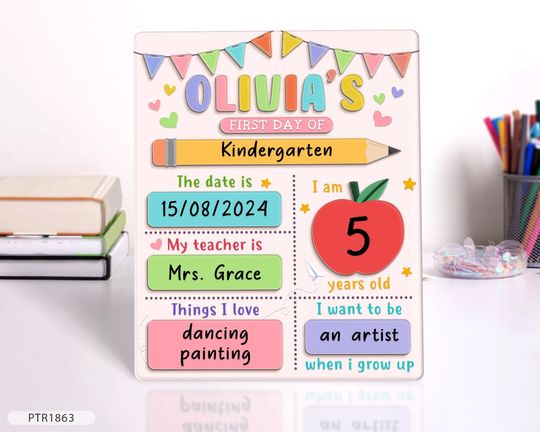 Discover Acrylic First Day of School Sign, Back to School Gifts