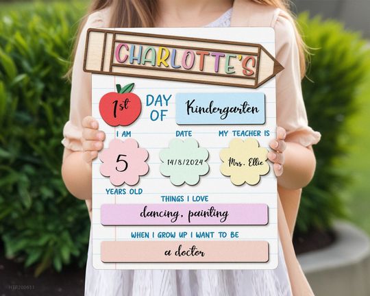 Discover First Day of School Board Sign