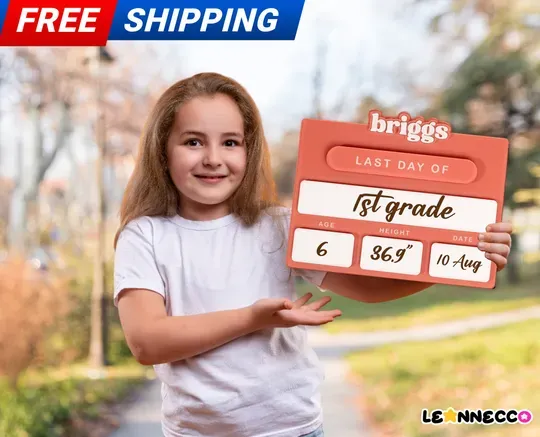 Discover Custom Name First Day of School Sign, Interchangeable Acrylic Sign, Back to school
