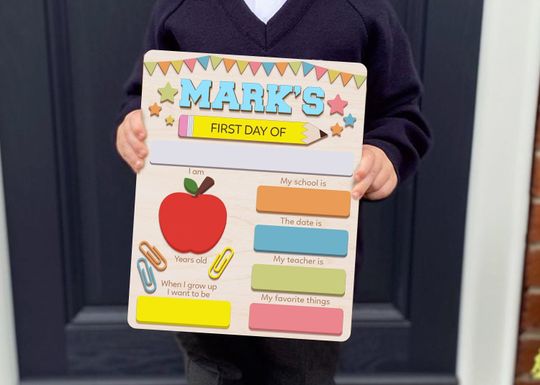 Discover First Day of School Sign, Personalized First, Back to school Acrylic Board