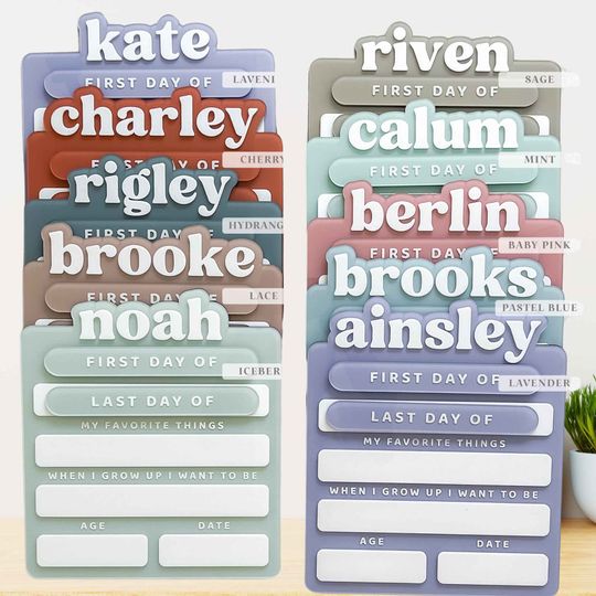 Discover Personalized Acrylic First Day of School Sign