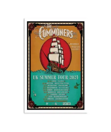 Discover The Commoners UK Summer Tour 2024 Tour Poster