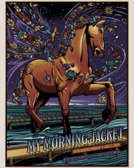 Discover My Morning Jacket July 1 2024 Salt Grand Rapids MI Tour Poster