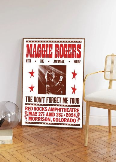 Discover 2024 Maggie Rogers Red Rocks Poster