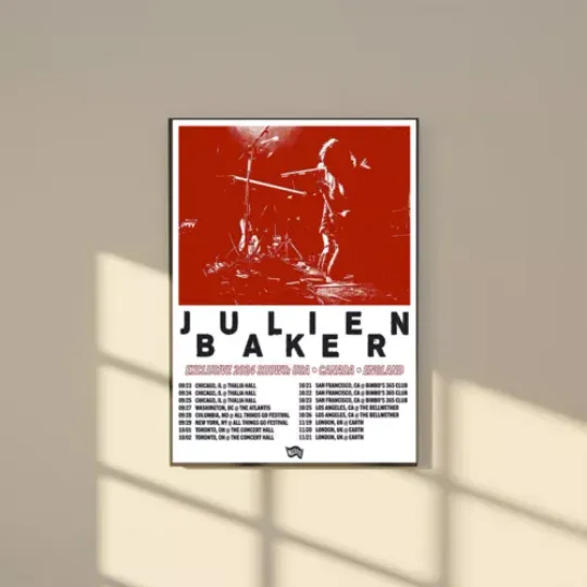 Discover Julien Baker 2024 Tour Poster, Wall Decor ,  No Frame