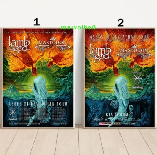 Discover Custom Lamb of God Ashes of Leviathan Tour 2024 Poster