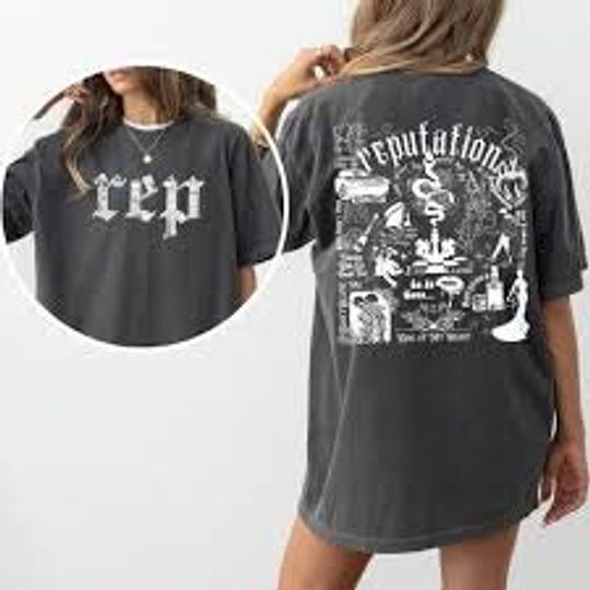 Discover Vintage Rep Newspaper Double Side Shirt, Reputation 2-Side T-Shirt